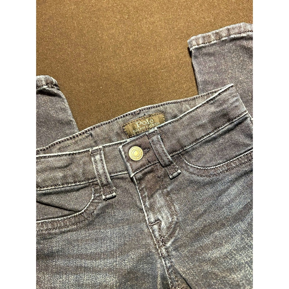 Polo Ralph Lauren Girls Aubrie Legging Denim Stretch Skinny Jeans Black 3T